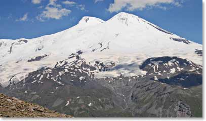 Awesome views of Elbrus from the Cheget ski area