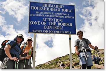 On several of our acclimatization and conditioning hikes we approach the Georgia border