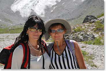 Karina and her Mom, Nina, on the trail