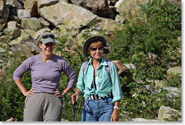 Kate and Nina enjoyed the natural beauty along the trail