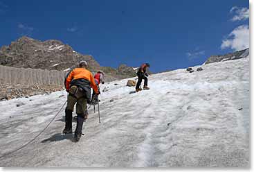First steps on the glacier