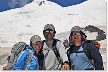 Kate, John and Michael are a great team and they are having a lot of fun. Here they are on the way to 13,000 feet, their highest point so far on the trip