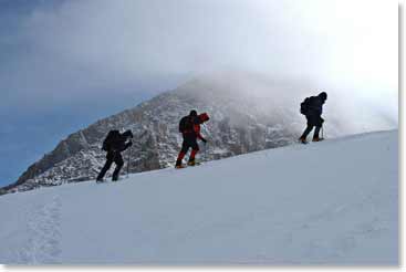 Climbing closer to the summit