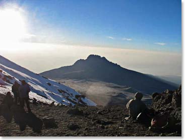 On the North side of Kilimanjaro, the less traveled route. View of Mawenzi