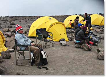 Everyone is settled in at camp