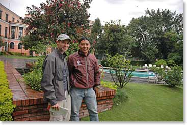 Jerome with his BAI guide, Min Bhadur.