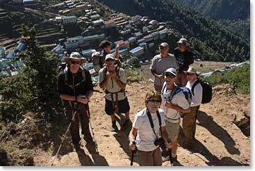 The group above Namche