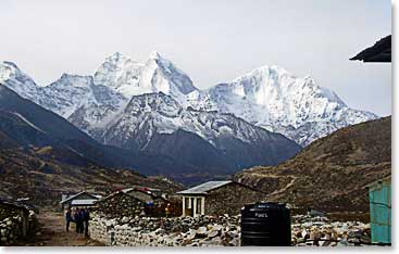 Pheriche and view of Ama Dablam