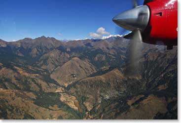 The view on our flight back to Kathmandu to Lukla