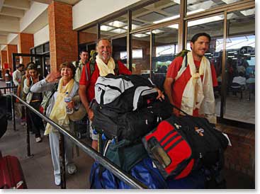 We all rode out to the airport to say goodbye to the Root family