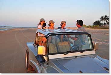 On the evening of October 6, the team drove in a “Buggy” into the deep dunes at sunset
