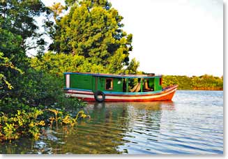 Once we were finished paddling we headed back to our cozy motorboat