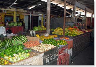 Local market in the village of Camucim