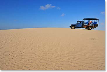 We traversed the dunes in 4-wheel drive buggys