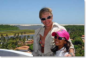 Leila takes a moment to get to know our local guide