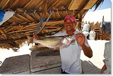 After taking a boat along the tidewater we stopped for a gourmet lunch of fresh fish at the boat captains home