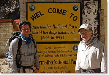 Michael and Leland start their journey into Sagarmatha National Park