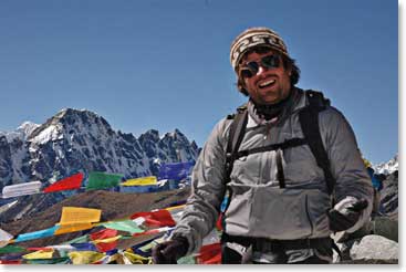 Michael on the way to Lobuche Base Camp