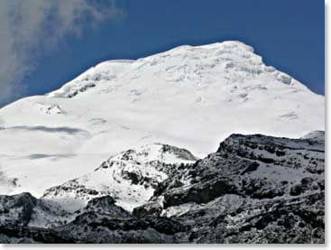 Cayambe is a Holocene compound volcano which means that it was formed at least 10,000 years ago. Cayambe is located on the Equator and is the only point on the Equator that has snow!