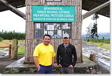 BAI guides Oswaldo and Juancho came from Bolivia to work on this trip in the National Parks of Ecuador