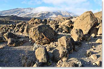 Rock formations seen on Kilimanjaro