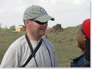 John meets one of the schools teachers