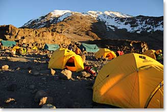 The sun shines beautifully on Kossovo Camp