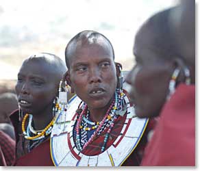 Maasai women are usually adorned with beautiful handmade jewellery