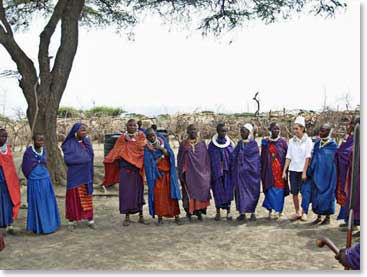 The team makes a visit to Maasai Boma where they were entertained with songs and dances