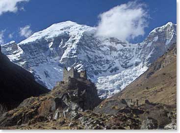 Views of Chomolhari along the way