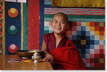 A young monk’s smile