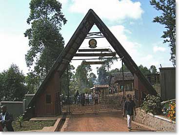 Michael arrives at the beginning of his trek up Kilimanjaro, Machame Gate