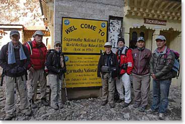 On Tuesday the team entered Sagmartha National Park, where they will be for the next two weeks on the way to Everest Base Camp