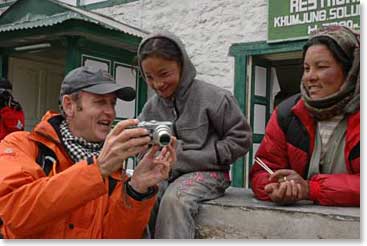 We love sharing digital photos with the Sherpa kids along the trail