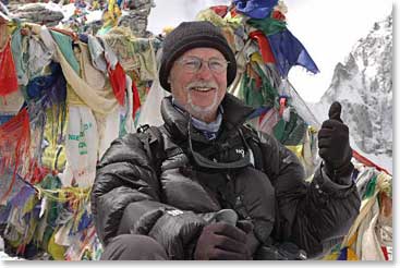 On Wednesday Bob reached the summit of Kala Pattar 