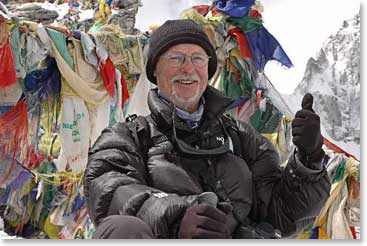On Wednesday Bob reached the summit of Kala Pattar