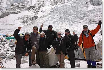 We made it! Team photo at Everest Base Camp