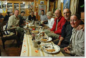 Monday night we had a farewell trekking dinner at Paradise Lodge in Lukla.