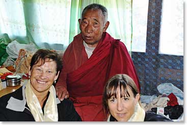 Lida and Calli-Ann with Lama Geshi