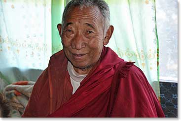 Lama Geshi is from Tibet and is in his late 70s