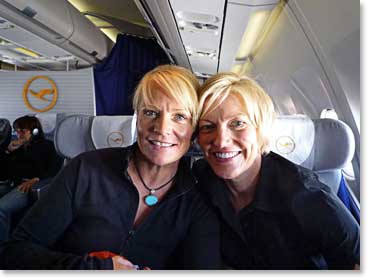 On June 18th, the first Elbrus team members, Carol, Jackie, Steve and Wally left Calgary bound for Russia. Carol and Jackie got settled into their seats with excitement and satisfaction knowing that after months of planning and training their adventure was underway.