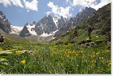 One of many pristine valleys in the Caucasus mountain range
