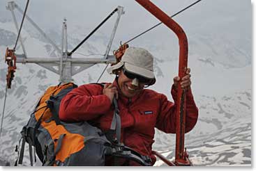 David Cohn on the chairlift