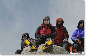 John and some of the team kicked back and relaxed at the top of Pashtukov Rocks