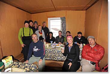 The team in our cozy dinning room