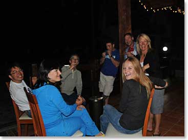 When Steve Rossi and Winston Chan pulled out cigars and several of the team joined them