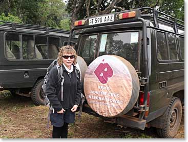 Marjorie about to begin her Africa Journey