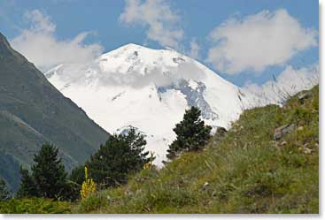 Their goal, Mt Elbrus