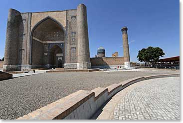 Samarkand is about space and beautiful architecture.