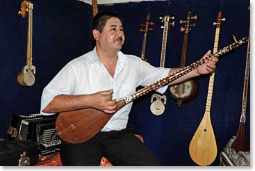 We visited a shop run by a musician who sells and plays beautifully crafted Uzbek musical instruments.  Made from Mulberry Trees and membranes of bull’s hearts, these strings transport one to the timeless spirit of the Silk Road